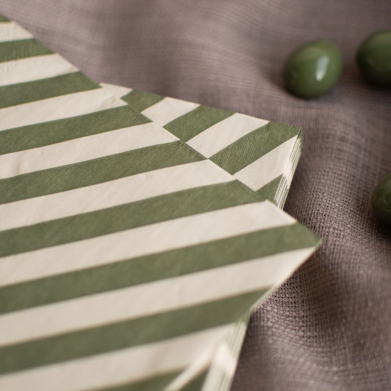Napkin Stripe Green DBKD