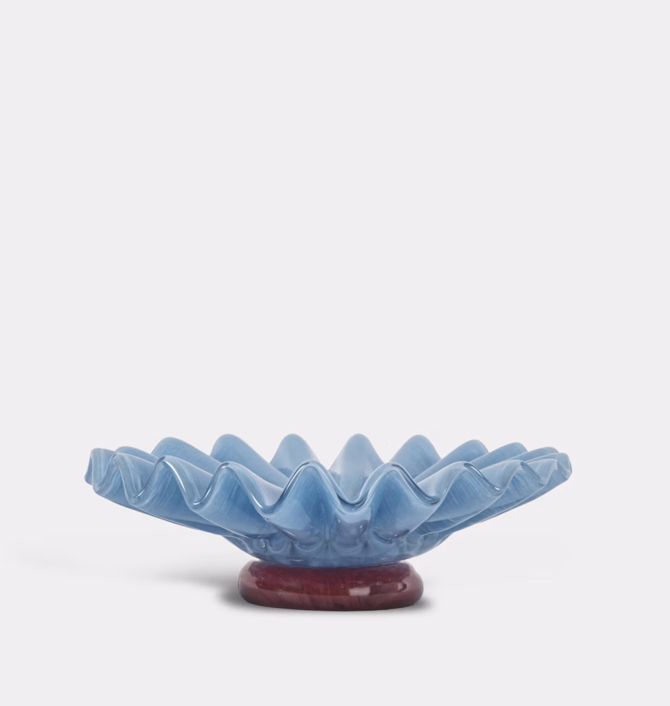 Bowl Lori Medium Light Blue/Bordeaux