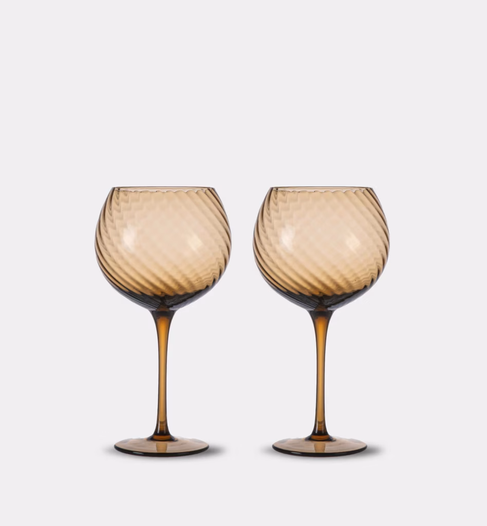 Wine Glass Opacity 2pcs/set Brown