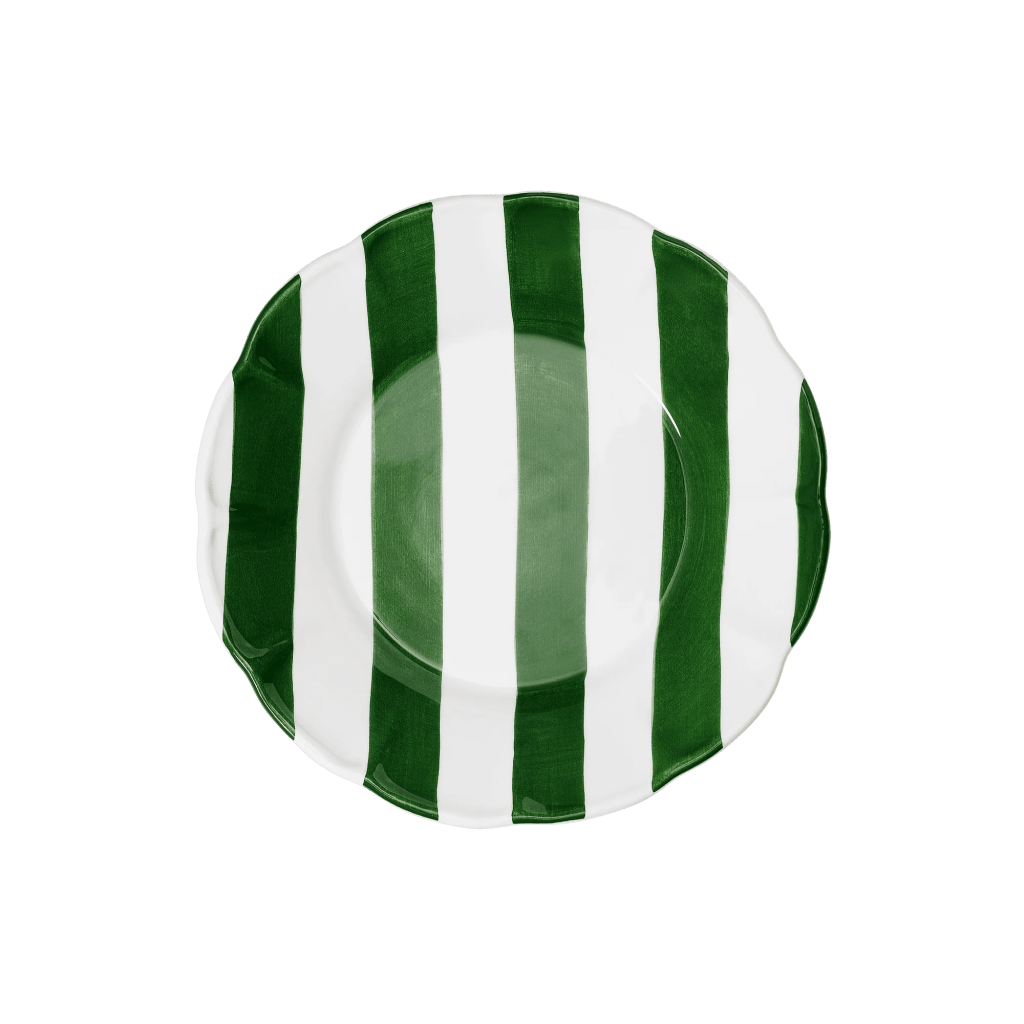 Stripe Dinner Plate Green