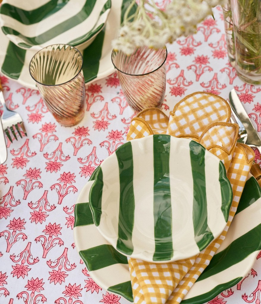 Stripe Bowl Green