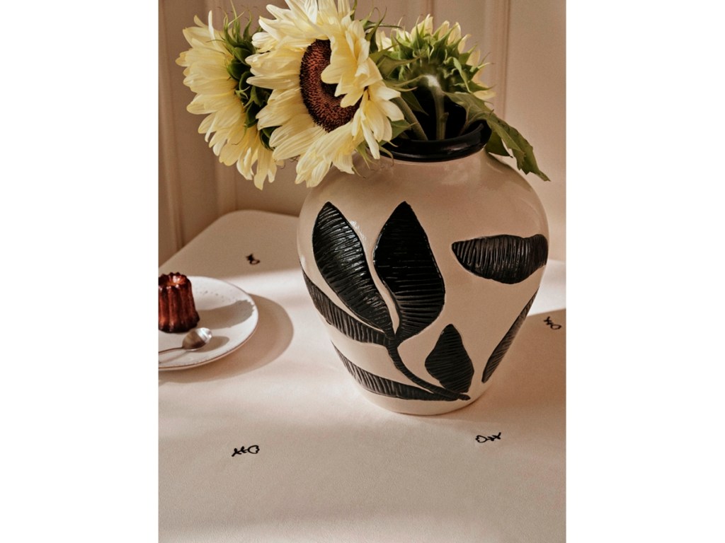 Herbert Small Vase Black/Rainy Day Grey
