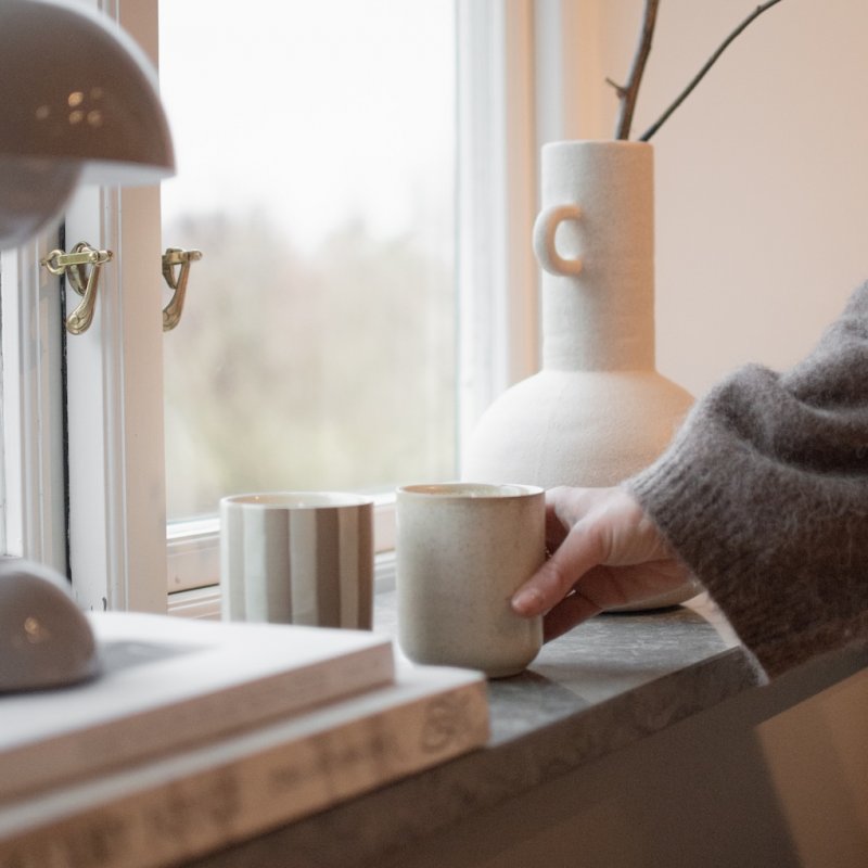 Burn Doftljus Stripe Creme DBKD - Bild 3