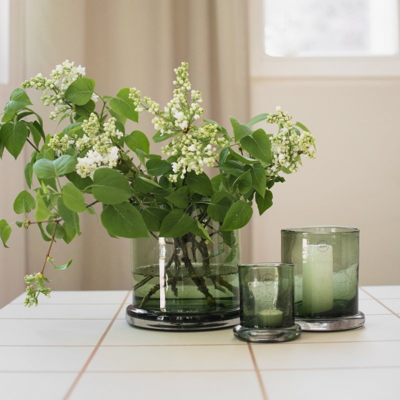 Bubble Candle Holder Green