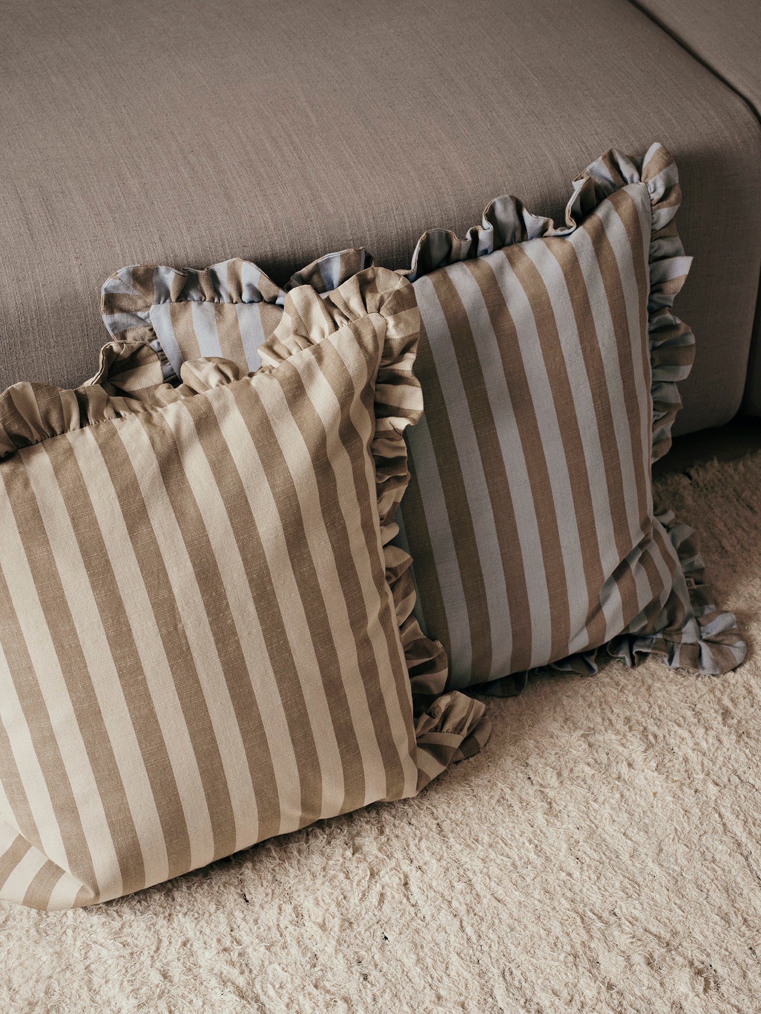 Ina Cushion Cover Dusty Blue/Brown Kelp - Bild 6