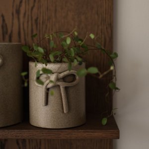Bow Pot Large Beige