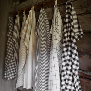 Kökshandduk Rutig Brun/Vit Ernst