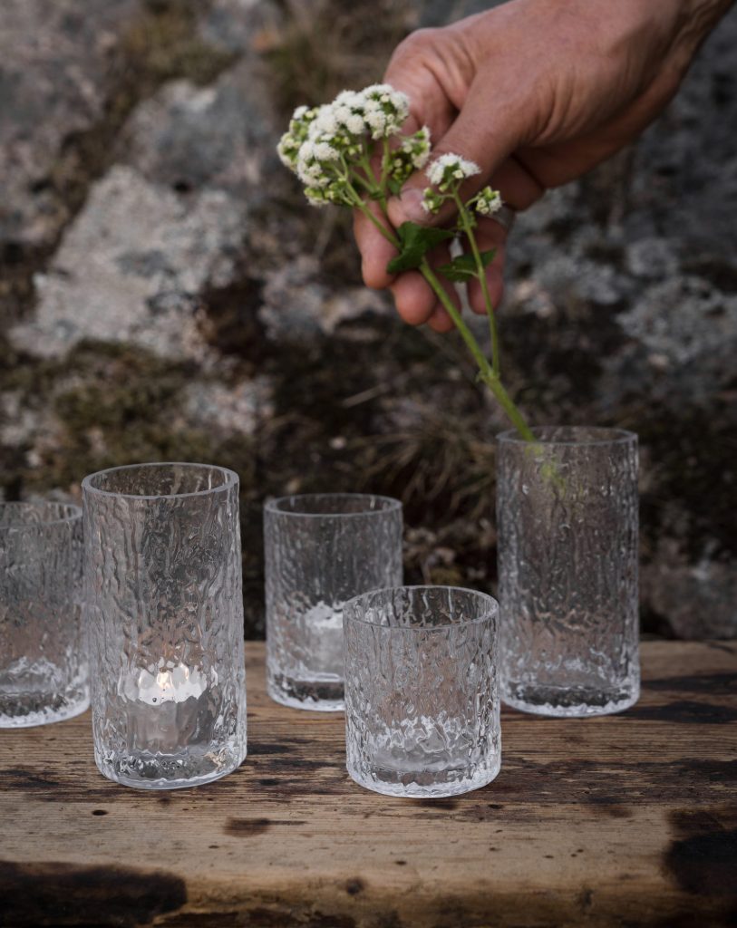 Vas/ljuslykta Mönstrat Glas ERNST