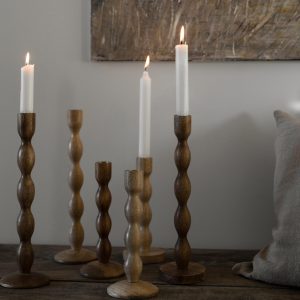 Ljusstake Trä Mörkbrun ERNST