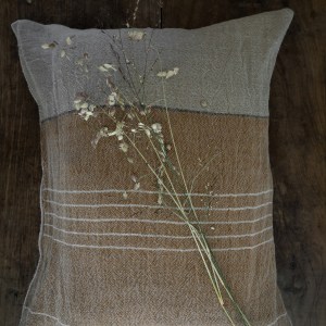 Kuddfodral 40x60cm Halvlinne Kola/Natur Ernst