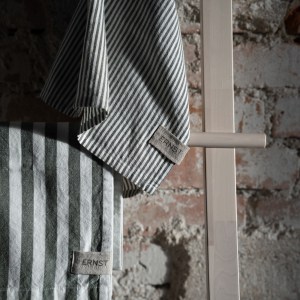 Kökshandduk 47x70 salvia/vit smal rand